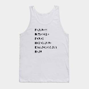 Dad. Fearless. Awesome. Real. Father. Tank Top